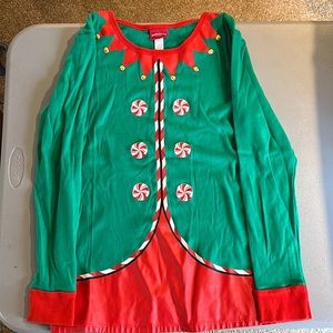 Woman’s Elf Long Sleeve Christmas Shirt